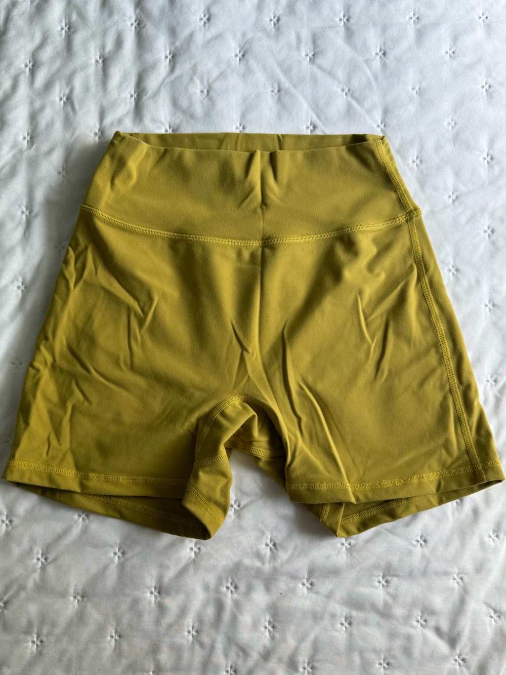 BuffBunny Olive-Yellow Bike Shorts